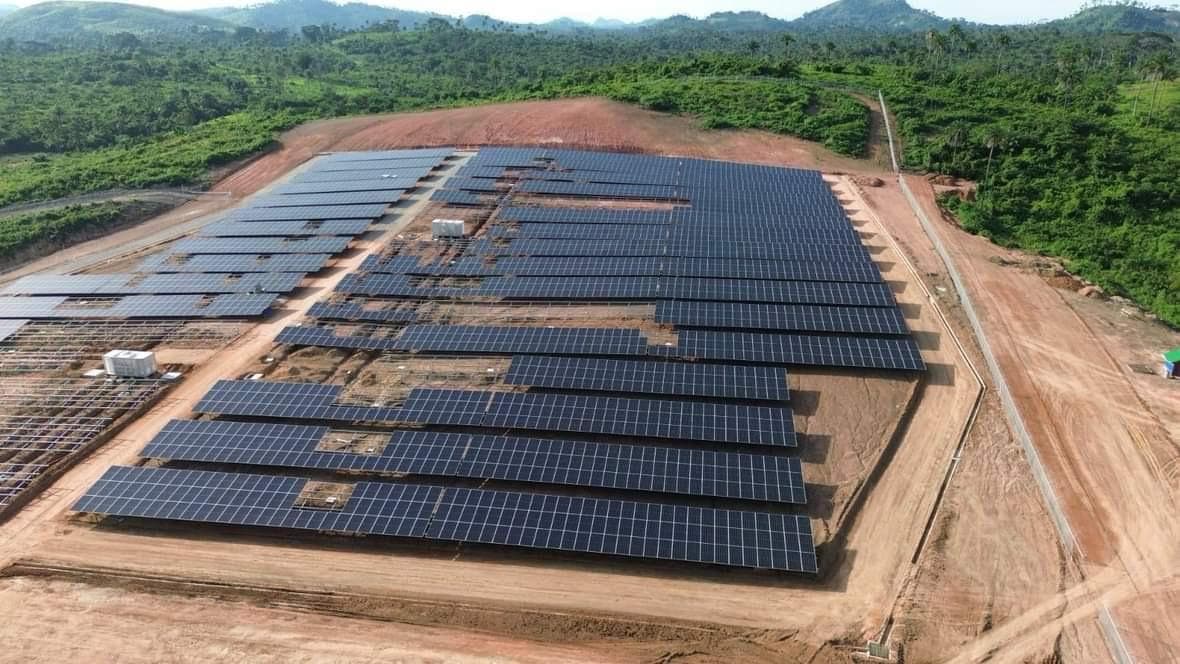 Aerial view of the Lofa solar generation field